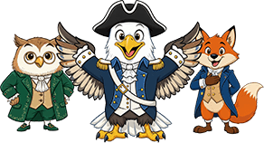 Liberty, Franklin, and Jefferson